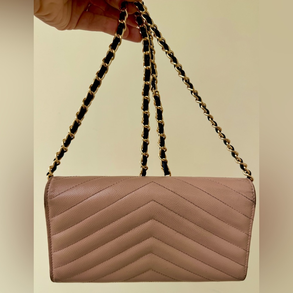 YSL CROSSBODY CLUTCH CHAIN WALLET PINK! - Picture 4 of 7